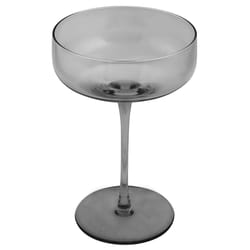 Karma Mid Century Gray Glass Champagne Coupe 1 pk