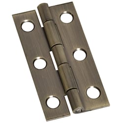 National Hardware 2 in. L Antique Brass Door Hinge 1 pk