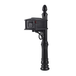 Architectural Mailboxes Stratford Decorative Plastic Post Mount Black Mailbox