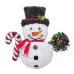 FC Young Tinsel Snowman Hanging Decor 19 in.