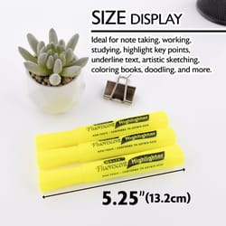 Bazic Products Fluorescent Neon Color Assorted Chisel Tip Highlighter 12 pk