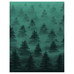 Denik 9 in. W X 7 in. L Sewn Bound Green Silence of Nature Notebook