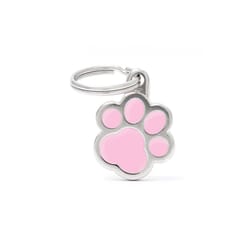 MyFamily Classic Pink Paw Metal Pet Tags Medium