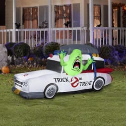 Gemmy 4 ft. Ghostbusters Slimer in Ecto-1 Inflatable