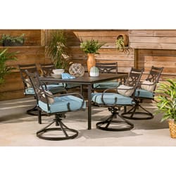 Hanover Montclair 7 pc Java Dining Set Ocean Blue