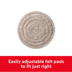 3M Scotch Felt Self Adhesive Protective Pad Beige Round 1.5 in. W 1 pk