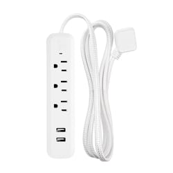 Globe Electric Designer 16/2 SPT-2 125 V 6 ft. L Power Strip