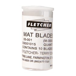 Fletcher-Terry Mat Cutting Steel Single Edge Replacement Blade .5 in. L 10 pc