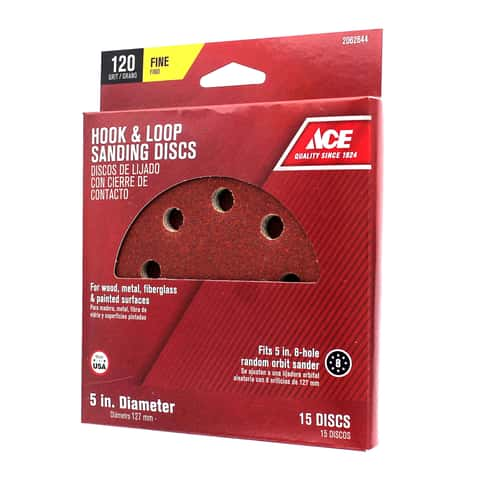 2″ Screw-Lok Aluminum Oxide Sandpaper Discs with Holes, 24, 40, 80