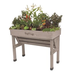 VegTrug 31.5 in. H X 40.55 in. W X 18 in. D Cedar Wall Hugger Planter Gray