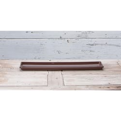 Novelty 1 in. H X 24 in. W X 7 in. D Plastic Countryside Flower Box Tray Brown