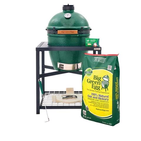Big Green Egg 18.25 in. Large EGG Package with Modular Nest Charcoal Kamado Grill and Smoker Green Mfr 122841 Ace Hardware