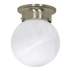 Satco Nuvo 7.25 in. H X 6 in. W X 6 in. L Brushed Nickel Ceiling Light