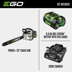 EGO Power+ CS2005 20 in. 56 V Battery Chainsaw Kit (Battery & Charger) 3/8 in. W/ 6.0AH BATTERY
