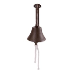 Zingz & Thingz Brown Cast Iron 7.87 in. H X 6.69 in. L X 3.82 in. W Pig with Wings Bell Wall Hanging