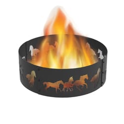 Blue Sky 12 in. H X 36 in. W Steel Round Horse Fire Ring For Wood