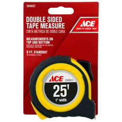 Ace 25 ft. L X 1 in. W Double Sided Tape Measure 1 pk
