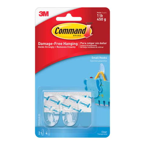 Command Plastic/Wire Hooks and Strips, Clear, Small, 9 Hooks with 12  Adhesive Strips per Pack at Tractor Supply Co.