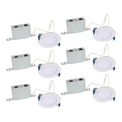 Halo White 4 in. W Canless Recessed Downlight