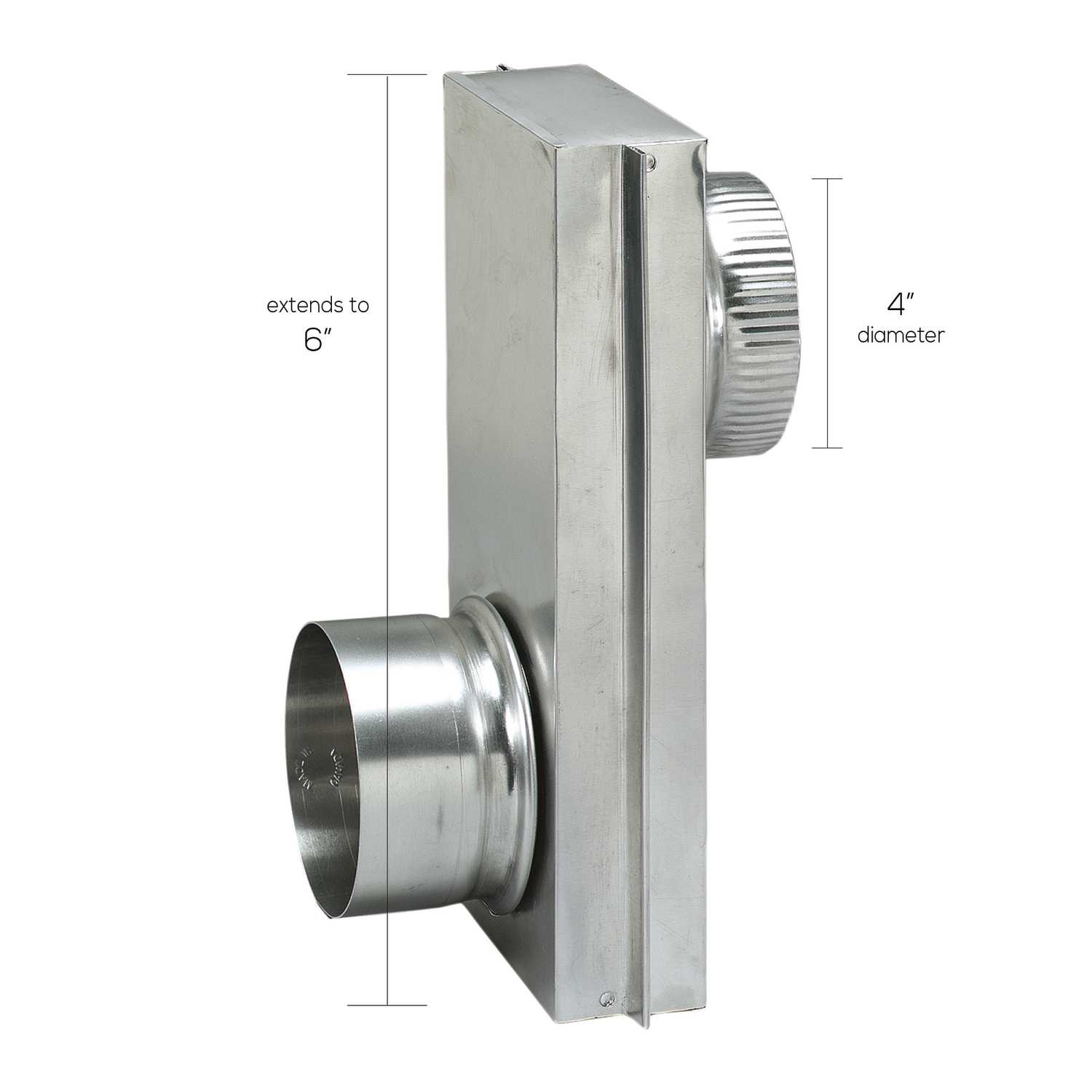 Ace 6 in. L x 4 in. Dia. Black/Silver Aluminum Adjustable Dryer