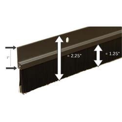 Randall 36 in. L Black/Brown Aluminum/Polypropylene Door Sweep 1 pc