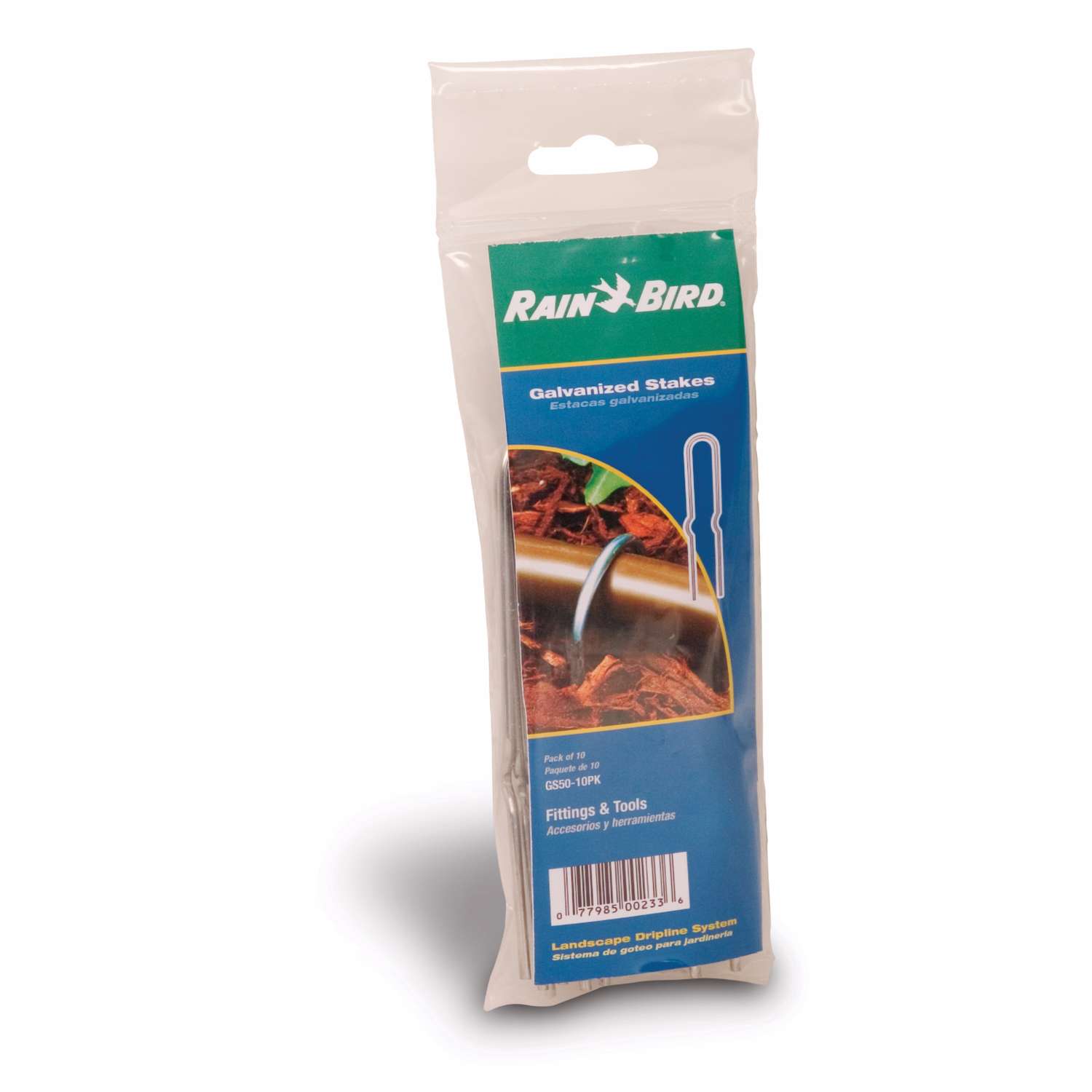 Rain Bird For 1/2 in. Tubing Drip Irrigation Tubing Stake 6 in. H 10 pk Rain Bird For 1/2 in. Tubing Drip Irrigation Tubing Stake 6 in. H 10 pk