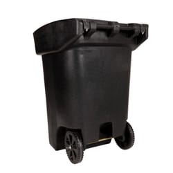 Toter Bear Resistant 96 gal Black Polyethylene Wheeled Garbage Can Lid Included