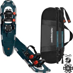 Retrospec Drifter 30 in. Unisex Snowshoe Bundle Superior Blue