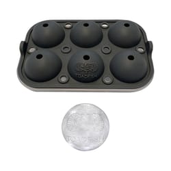 Toadfish 10 oz Black/Clear Plastic/Silicone Ball Ice Tray