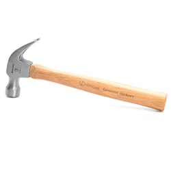 GreatNeck 16 oz Smooth Face Contoured Claw Hammer 11 in. Hickory Handle