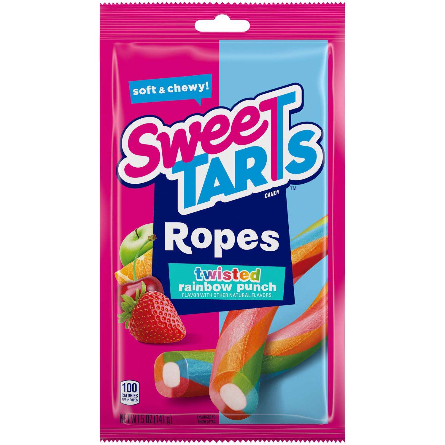 SweetTARTS Twisted Ropes Rainbow Punch Gummi Candy 5 oz Pouch - Ace ...