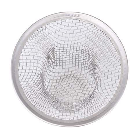 Mesh Bathtub Strainer with Chrome Ring for Bathtub Drain, Stainless Steel