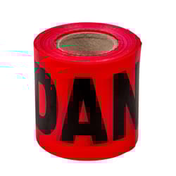 C.H. Hanson 200 ft. L X 3 in. W Plastic Danger Barricade Tape Red