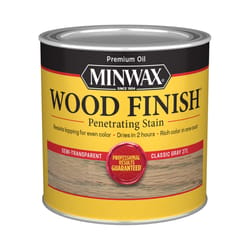 Minwax Wood Finish Semi-Transparent Classic Gray Oil-Based Penetrating Wood Stain 1/2 pt