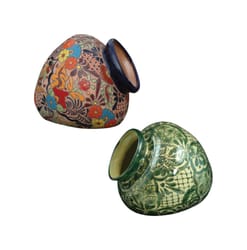 Avera Products Talavera 10.5 in. H X 10.5 in. W Ceramic Talavera Planter Set Multicolored