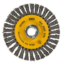 DeWalt High Performance 4 in. Coarse Crimped/Knotted Wire Wheel Brush Carbon Steel 20000 rpm 1 pc