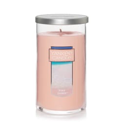 Yankee Candle Pink Pink Sands Scent Medium Pillar Candle 12 oz