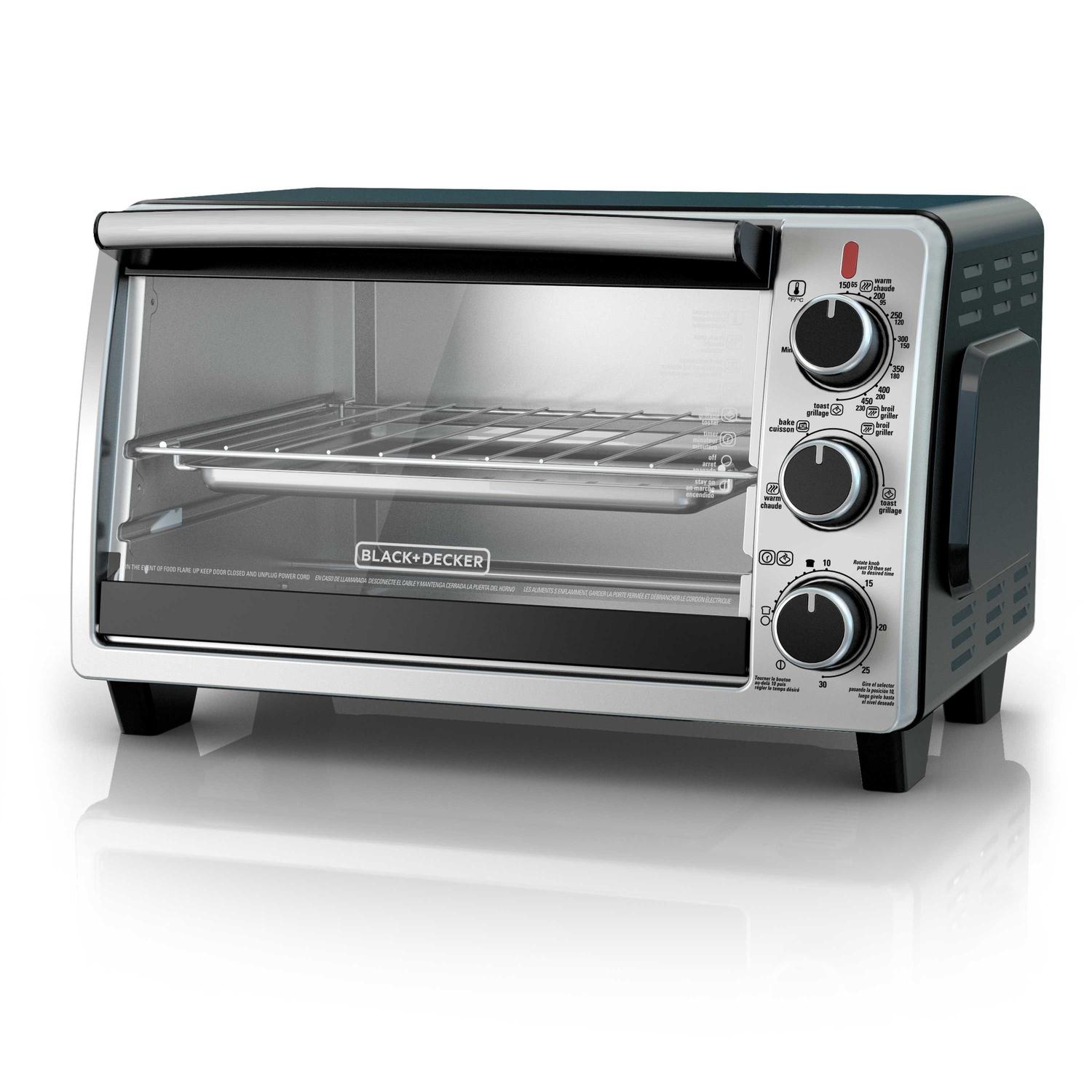 Black+Decker Stainless Steel Silver 6 slot Convection Toaster Oven 9.7 in. H X 15.9 in. W X 12 in. D Sansujyuku sansujyuku.com