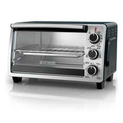 Black+Decker Stainless Steel Silver 6 slot Convection Toaster Oven 9.7 in. H X 15.9 in. W X 12 in. D