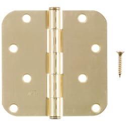 Ace 4 in. L Satin Brass Residential Door Hinge 3 pk