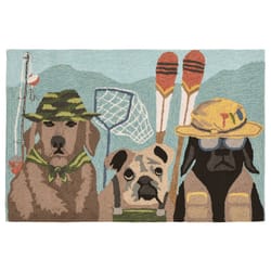 Liora Manne Frontporch 1.67 ft. W X 2.5 ft. L Multi-color Fishing Patrol Polyester Accent Rug