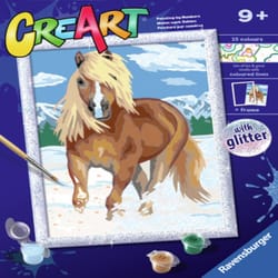 Ravensburger CreArt Royal Horse with Glitter Paint By Number Set Multicolored 19 pc