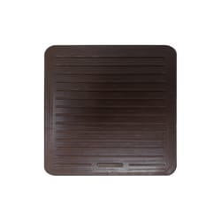 Shepherd Hardware Rubber Caster Cups Brown Square 4 pk