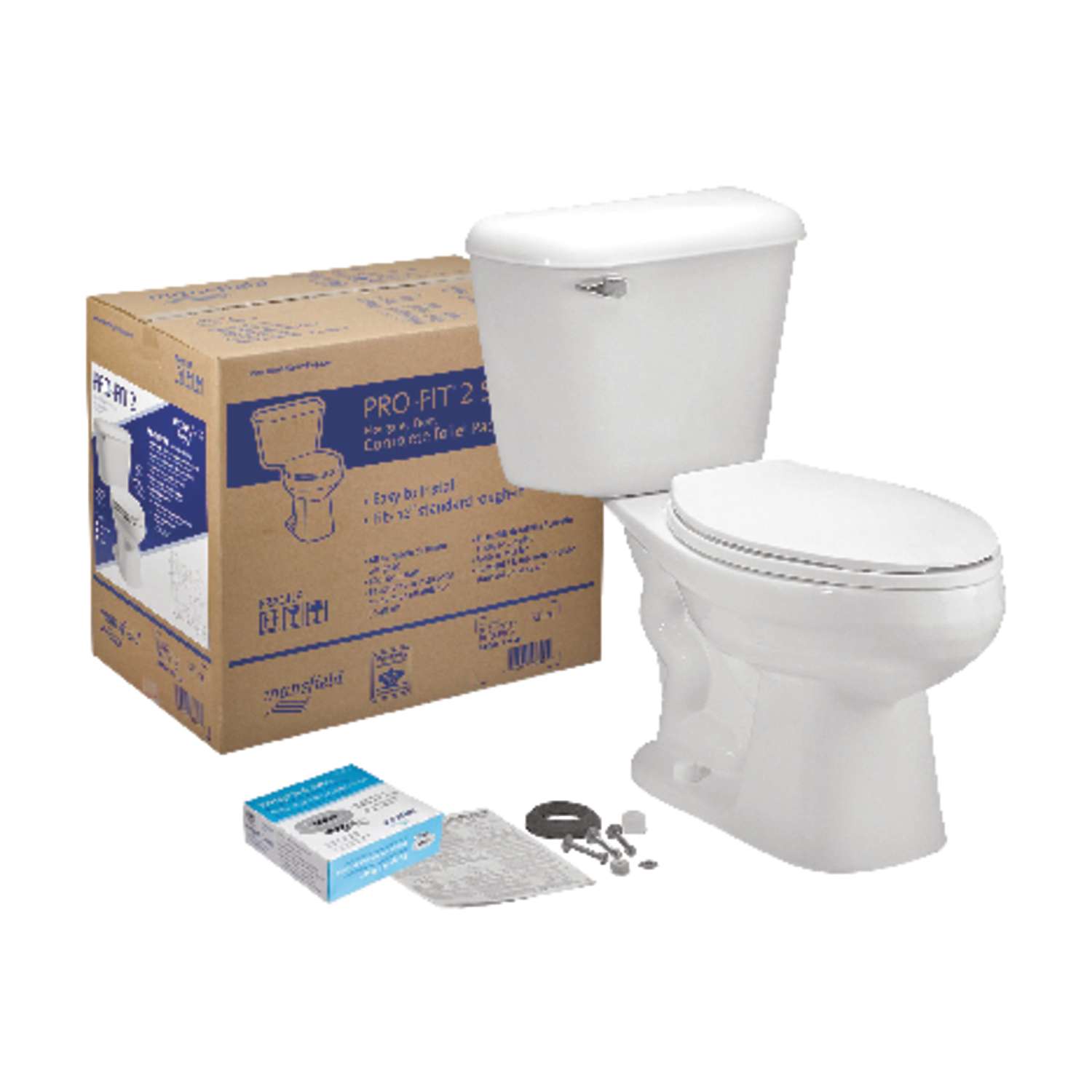 Mansfield ProFit 2 1.6 gal White Elongated Complete Toilet Kit Ace