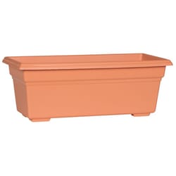 Novelty 6.4 in. H X 17.5 in. W X 8 in. D Plastic Countryside Flowerbox Flower Box Terracotta