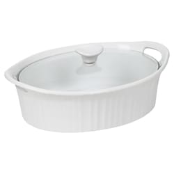 CorningWare 8.5 in. W X 12-3/4 in. L Casserole Pan White