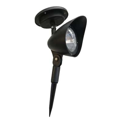 Living Accents Black Solar Powered Led Spotlight 1 Pk Ace Hardware