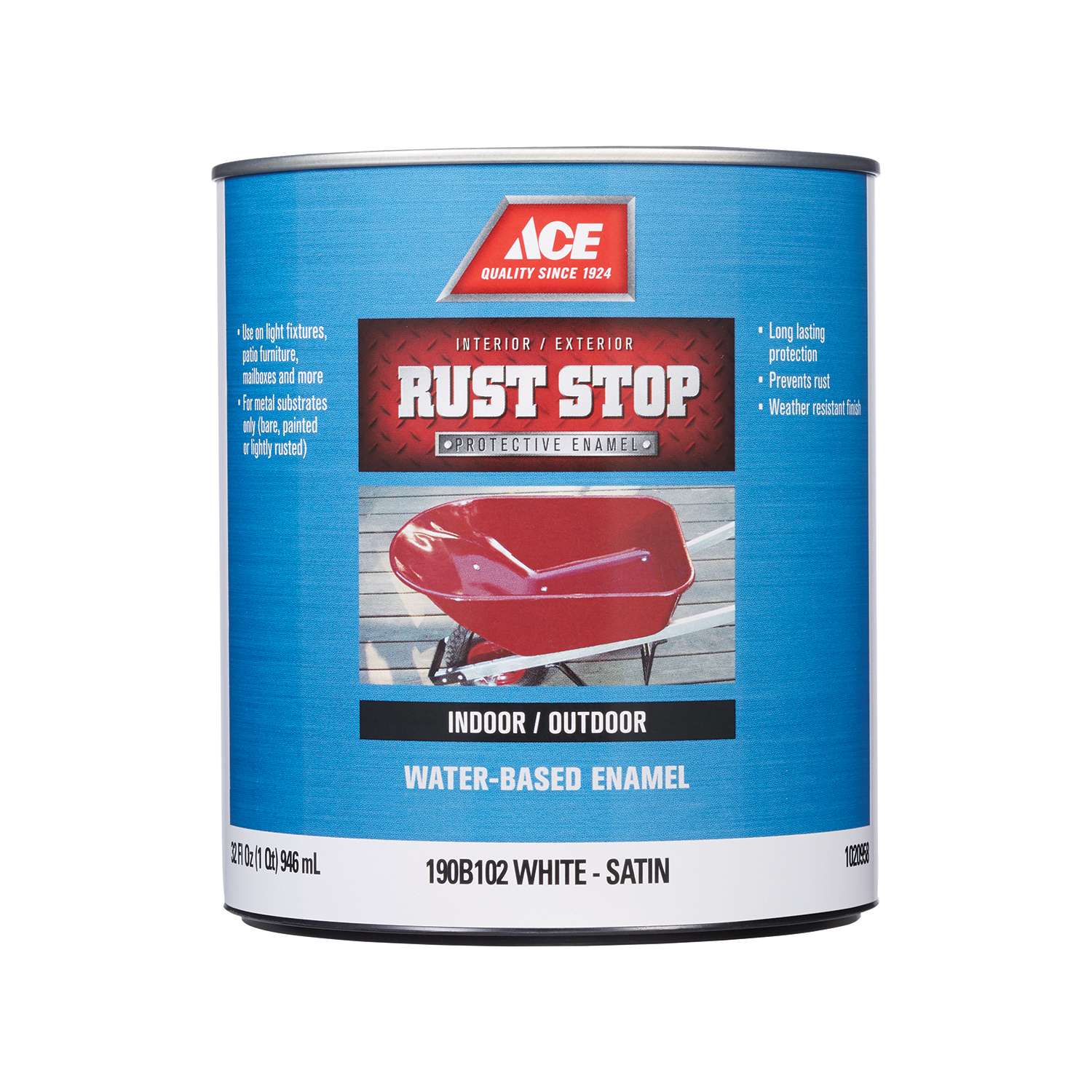 Ace Rust Stop Indoor and Outdoor Flat White Oil-Based Enamel Rust