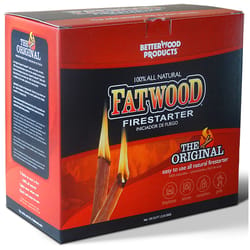 Better Wood Products Fatwood Pine Resin Stick Fire Starter 15 min 5 lb