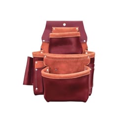 Dave White's Site Pro SiteGear 3 in. W Leather Fastener Bag 9 pocket Brown 1 pc